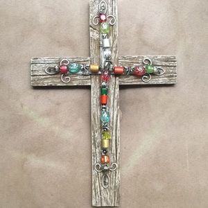 Resin beaded Cross